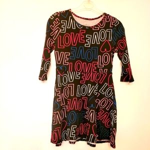 Bella & Birdie girls graphic dress, size S (7/8)